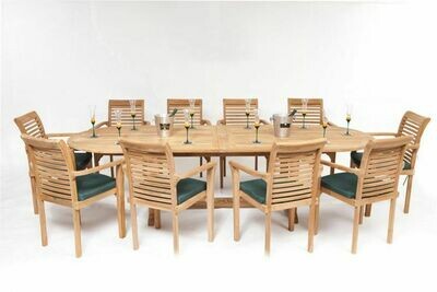 Antibes 10 seater teak dining set Antibes 10 seater teak dining set
