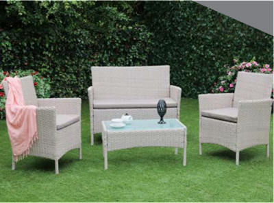 Sussex 4 Piece Coffee Set in Grey Sussex 4 Piece Coffee Set in Grey