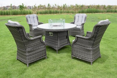 Wiltshire Round 4 Seater Firepit Dining Set