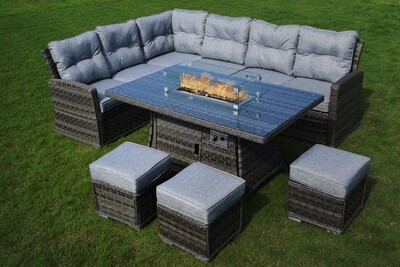 Wiltshire Large Casual Sofa Set with Firepit Table