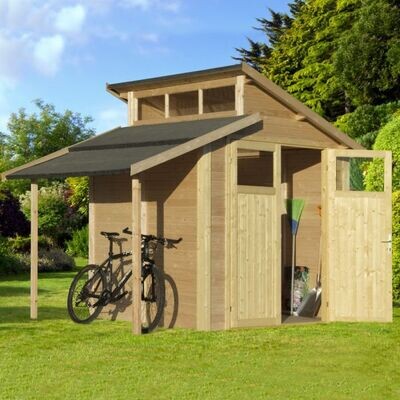 7×10 Skylight Shed With Lean To – Natural 7×10 Skylight Shed With Lean To – Natural