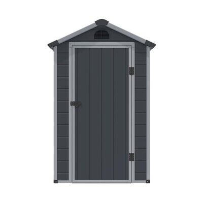 4×6 Airevale Plastic Apex Shed – Light or Dark Grey