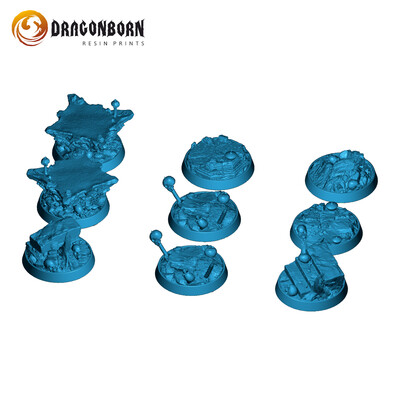 The Chaos Barbarians of Q Wargaming Scale Base Set