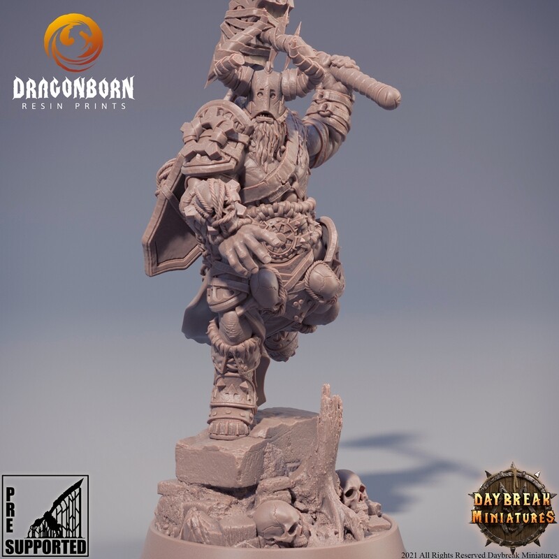 Preontz the Foreshadower - Chaos Barbarians DnD RPG Wargaming Miniatures