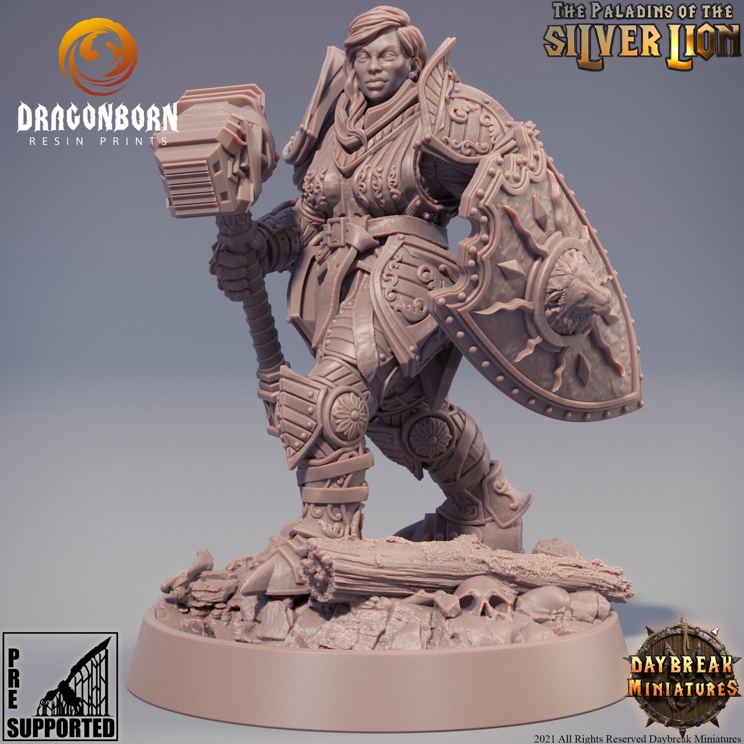 Isabelle Du Lion d&#39;Argent - Paladins Warriors DnD RPG Wargaming Miniatures