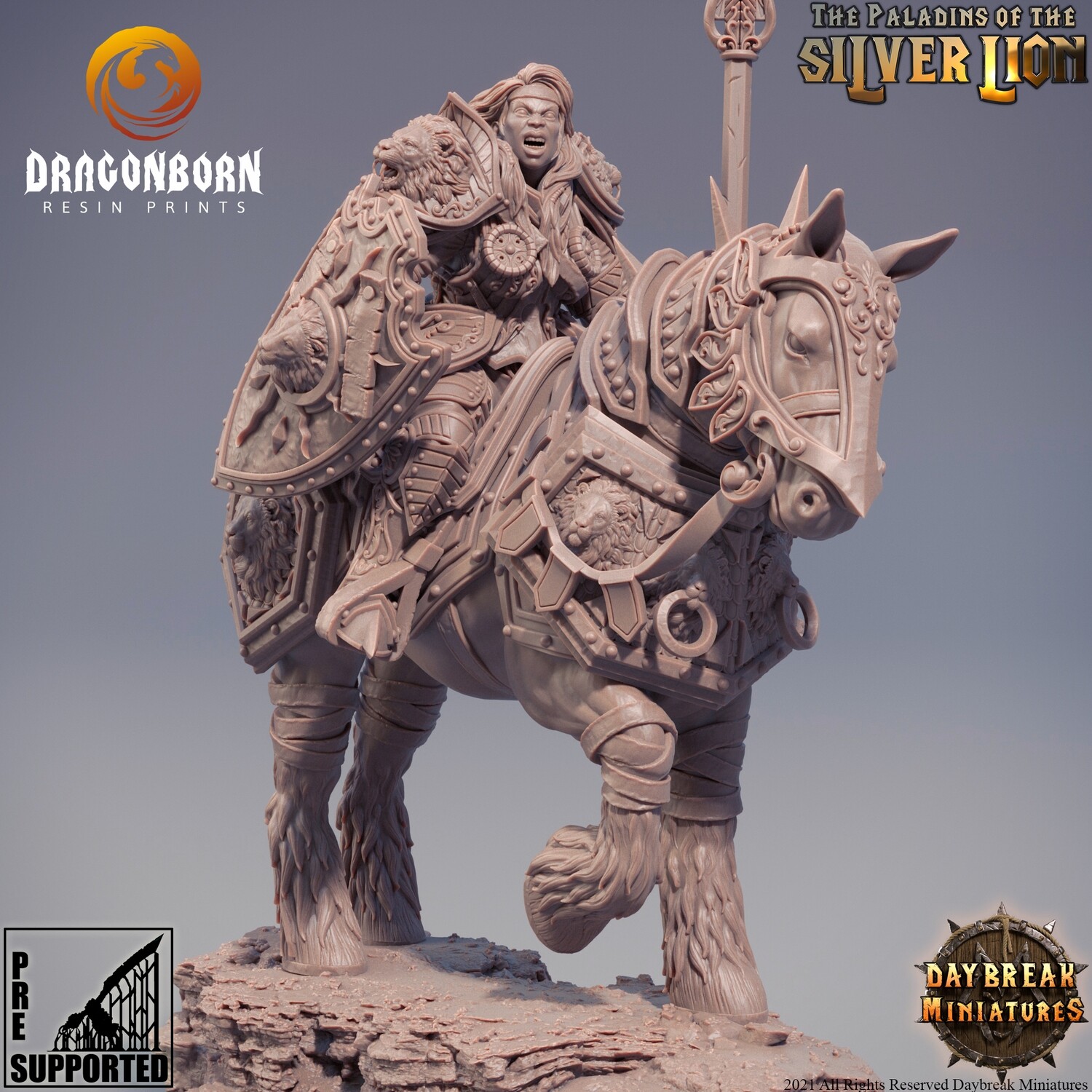 Grande Prêtresse Salomé du Lion d&#39;Argent - Paladins Warriors DnD RPG Wargaming Miniatures