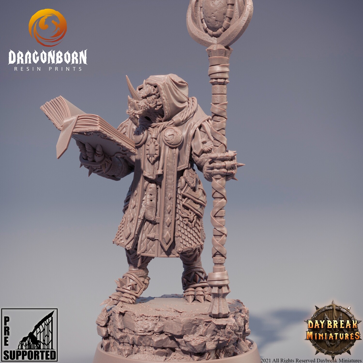 Ghaal ”Blood Ruby” Shaantza - Dragonborn DnD RPG Wargaming Miniatures