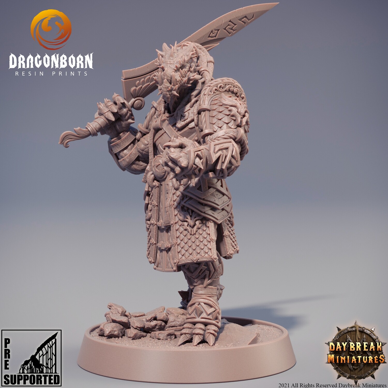 Toopaza Deepcutter - Dragonborn DnD RPG Wargaming Miniatures