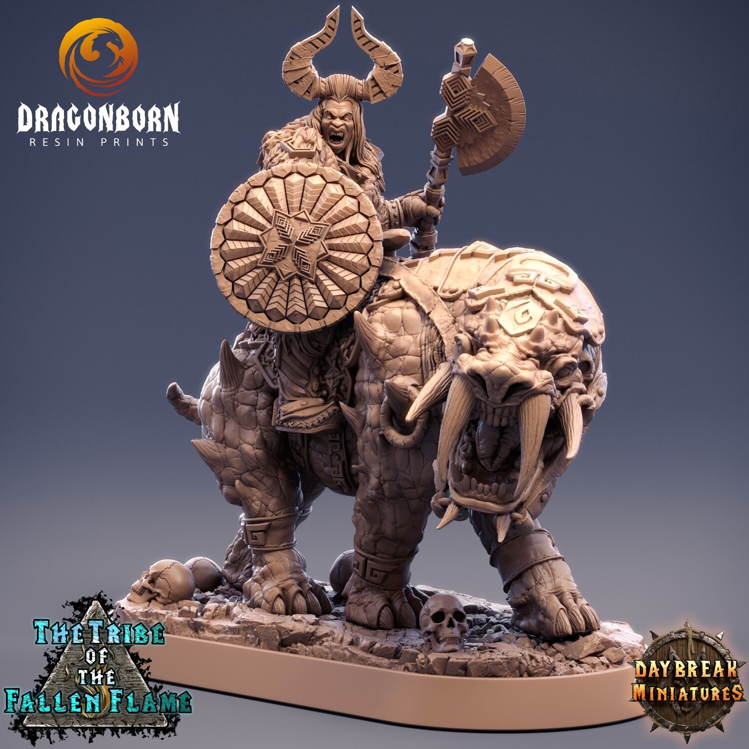 Ingar the Cleaver on Tuskerbeast - Hobgoblin DnD RPG Wargaming Miniatures