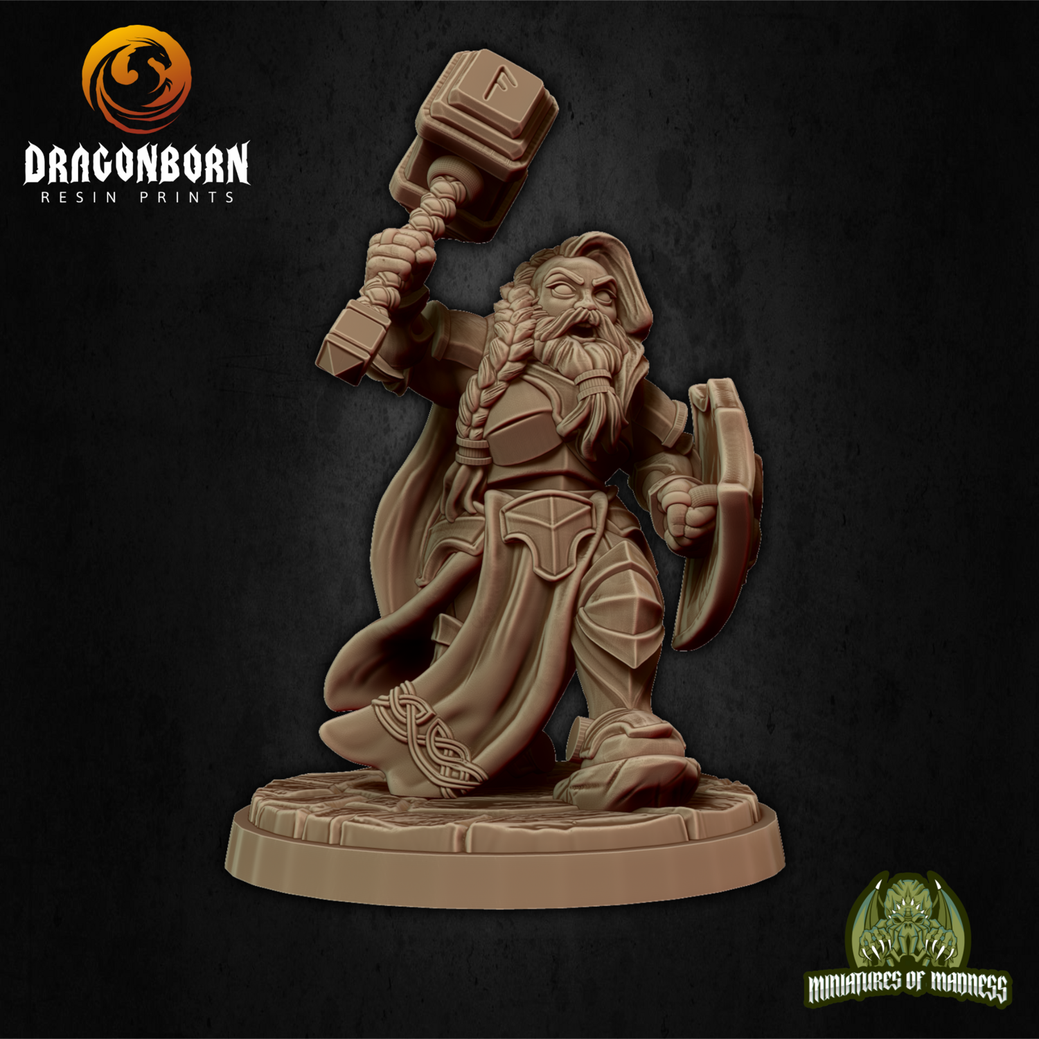 Bryna The Indomitable [Bearded] - Dwarf DnD RPG Wargaming Miniatures