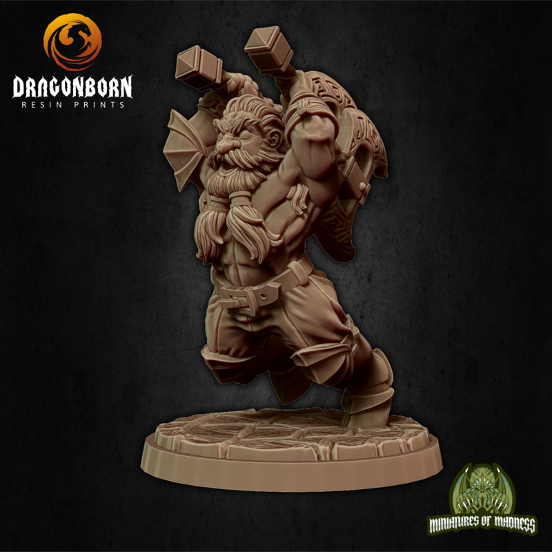 Hegnar The Impetuous - Dwarf DnD RPG Wargaming Miniatures