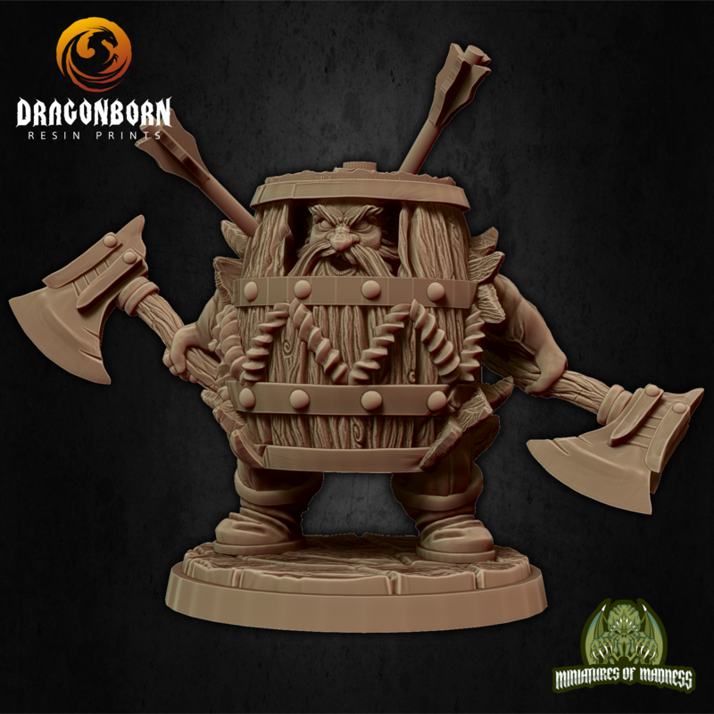 Klaus The Barrel - Dwarf DnD RPG Wargaming Miniatures