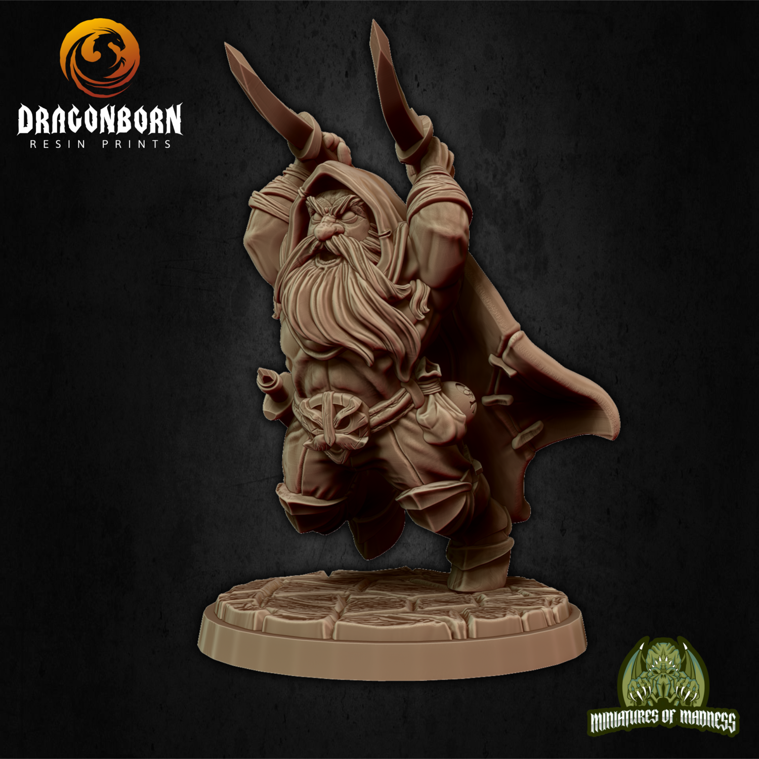 Kogan The Raider - Dwarf DnD RPG Wargaming Miniatures