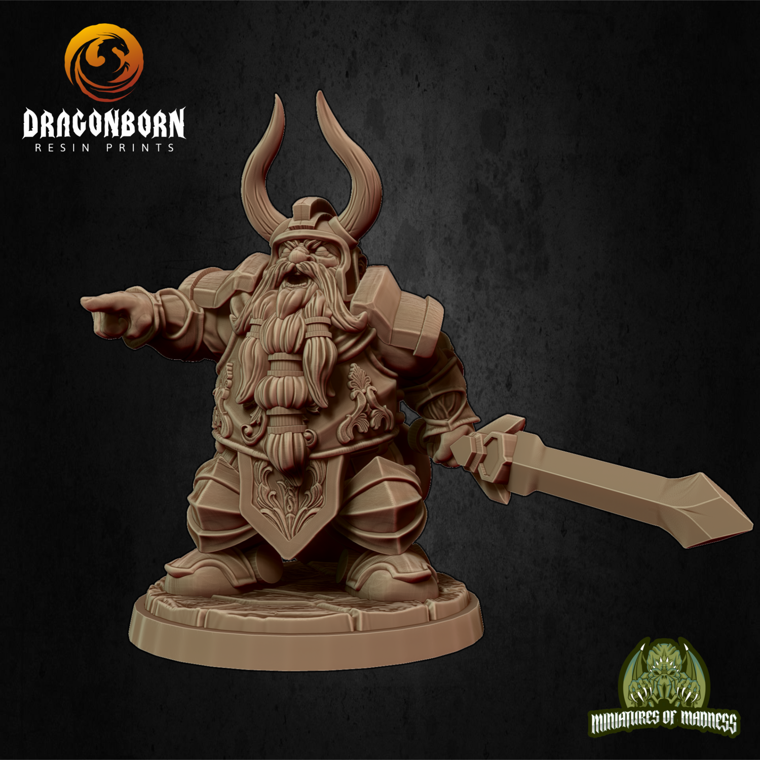 Luther The King - Dwarf DnD RPG Wargaming Miniatures