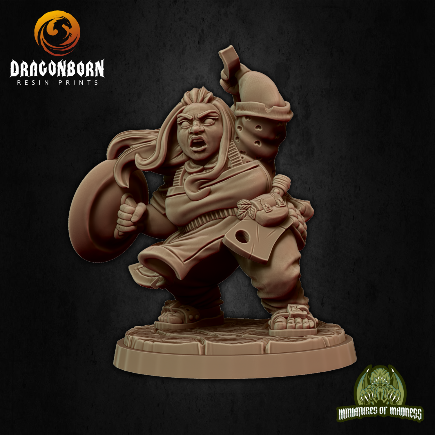 Mimma The Melee Housewife - Dwarf DnD RPG Wargaming Miniatures