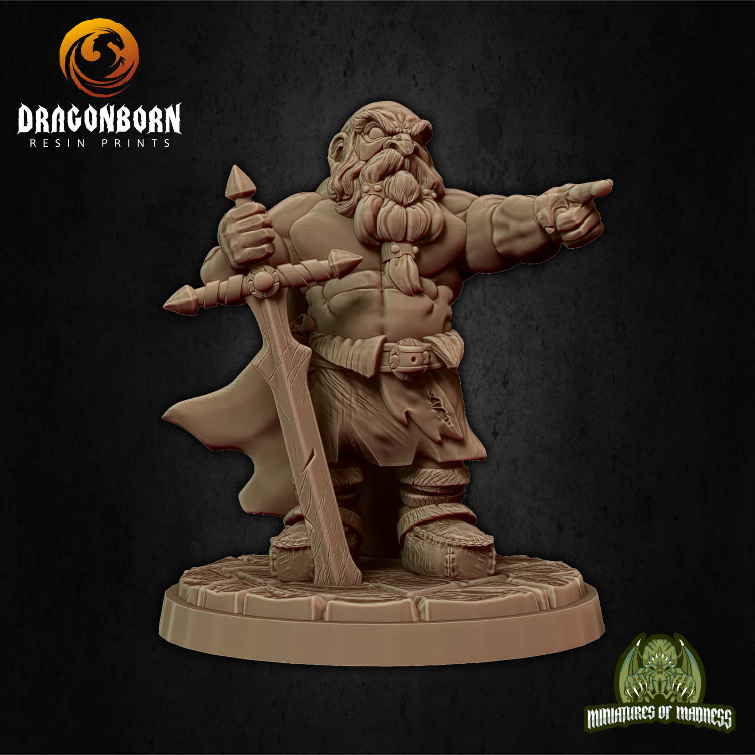 Nurin The Averse - Dwarf DnD RPG Wargaming Miniatures
