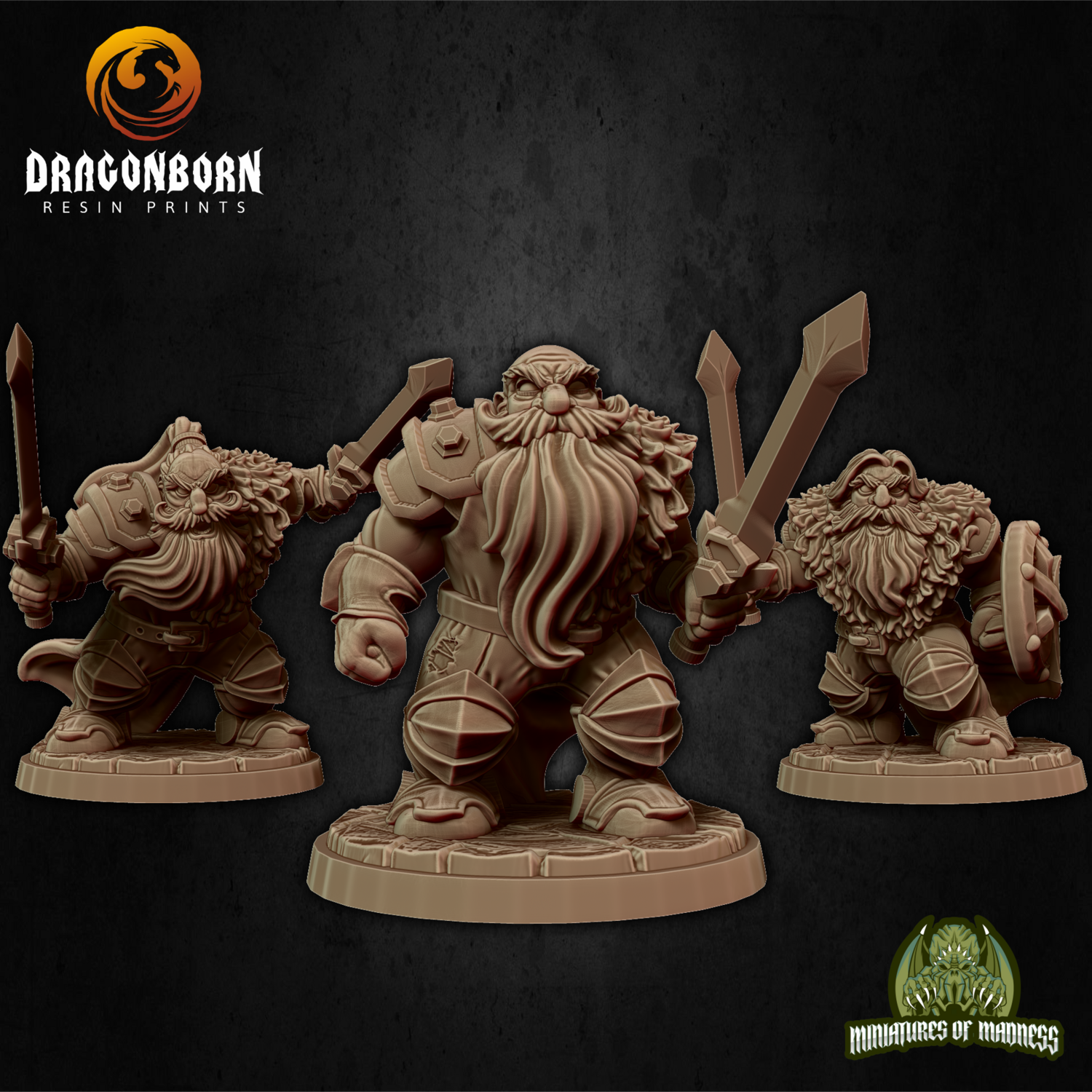 Soldier Set 5 - Dwarf DnD RPG Wargaming Miniatures