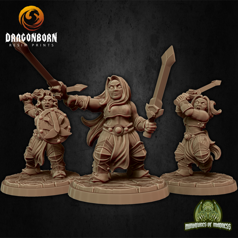 Soldier Set 4 - Dwarf DnD RPG Wargaming Miniatures