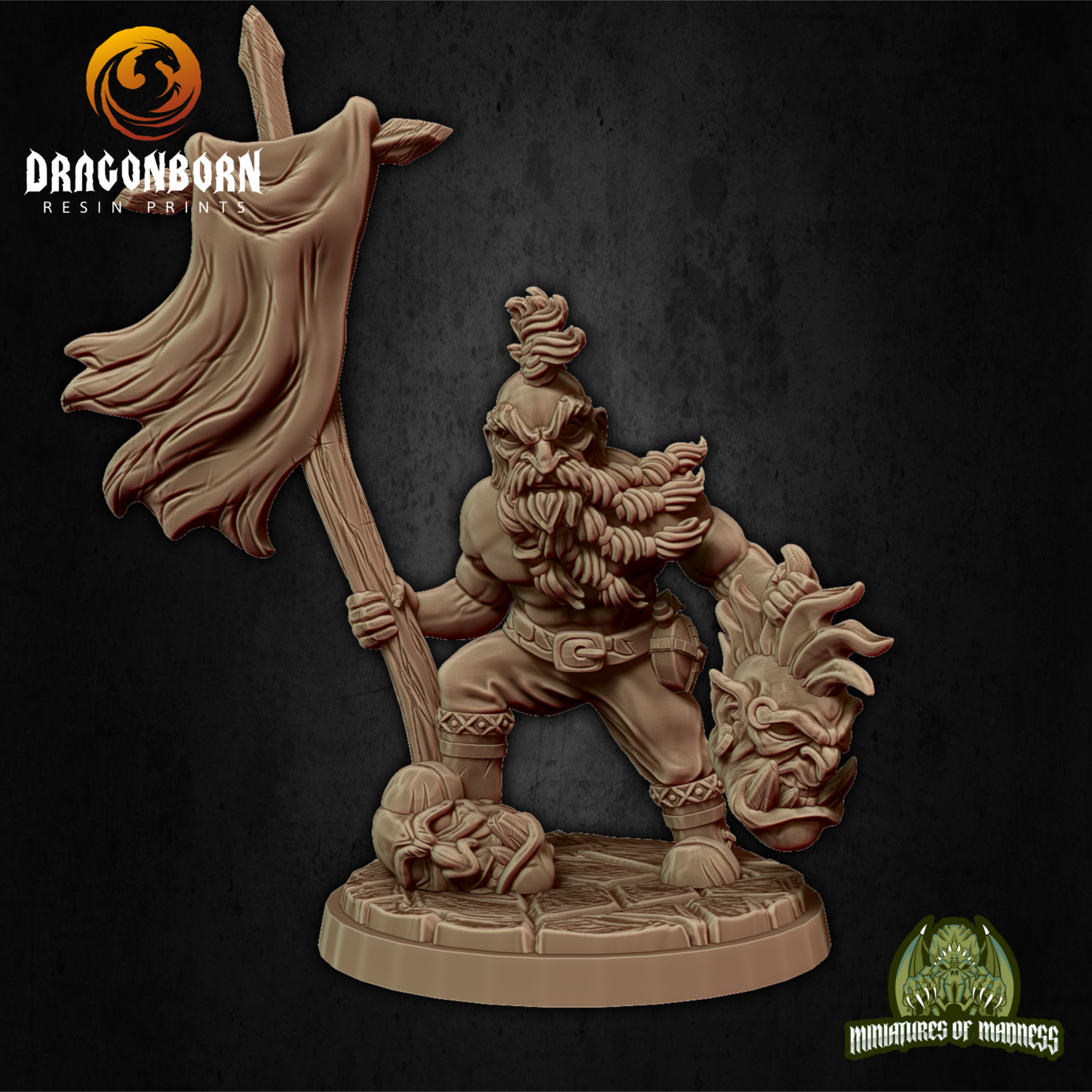 Tegnar The Bloodthirsty - Dwarf DnD RPG Wargaming Miniatures
