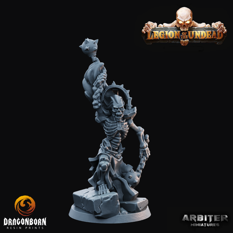 Skeleton Chainballer 2 - DnD RPG Wargaming Miniatures
