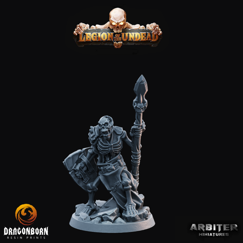 Skeleton Spear 1 - DnD RPG Wargaming Miniatures