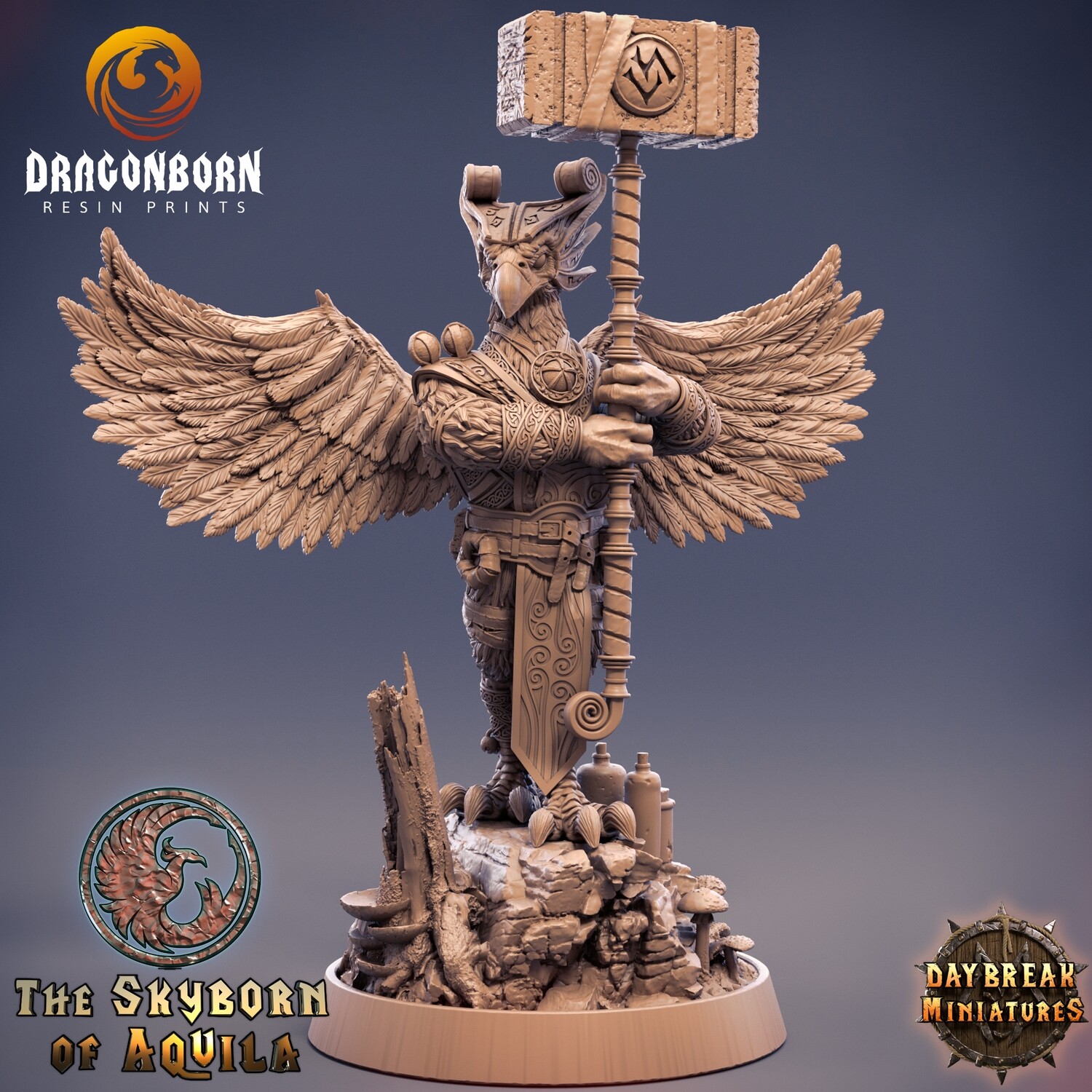 Enok Bluefeather - Birdkin DnD RPG Wargaming Miniatures