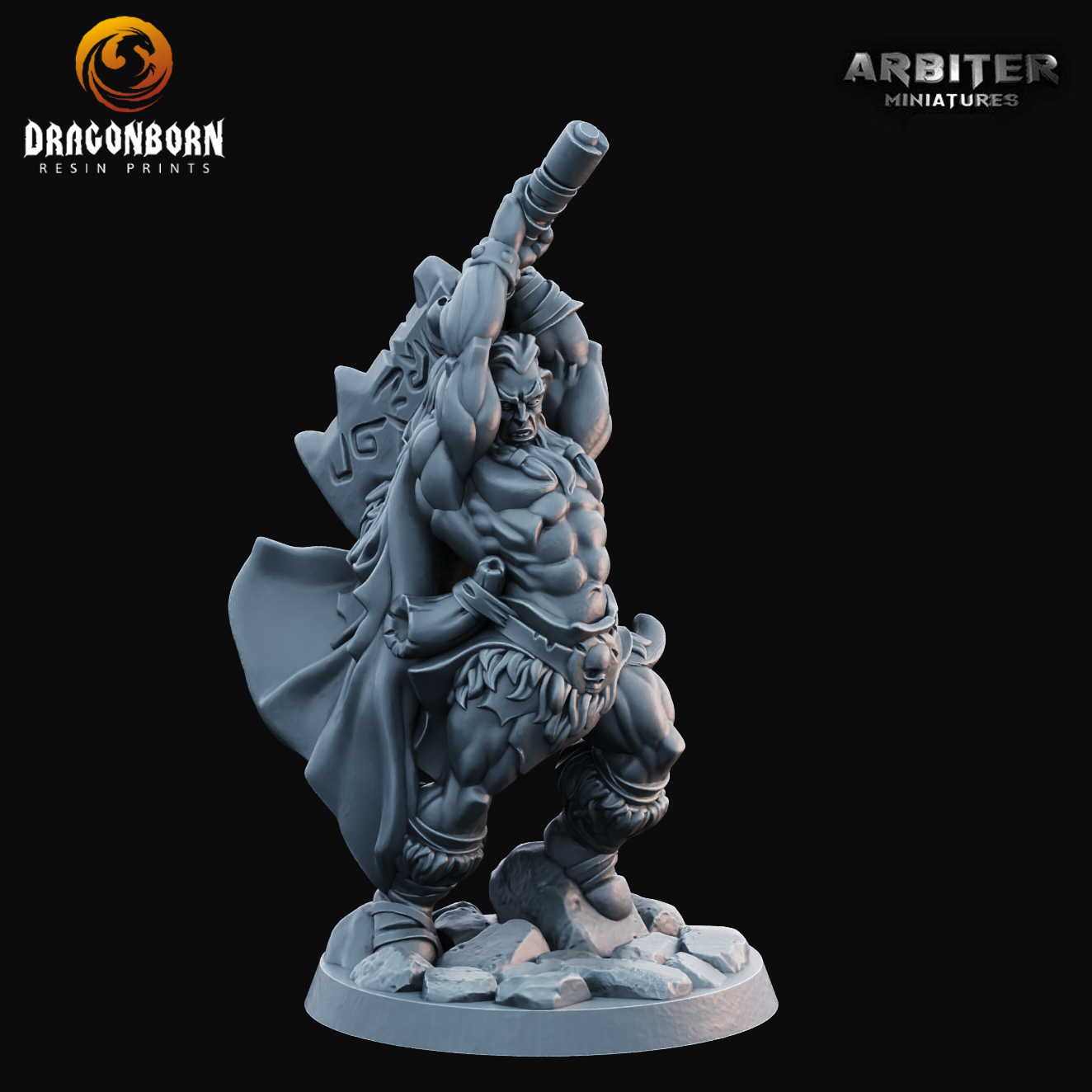Barbarian Male 1 - DnD RPG Wargaming Miniatures 