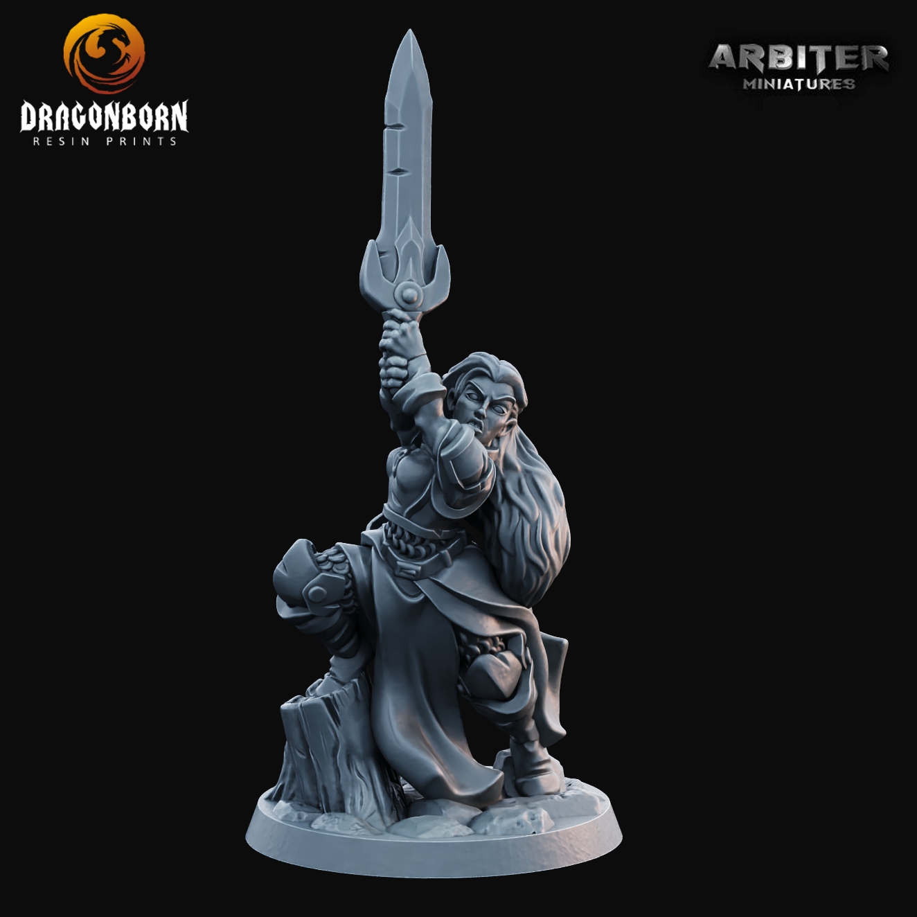 Fighter Female 1 - DnD RPG Wargaming Miniatures 