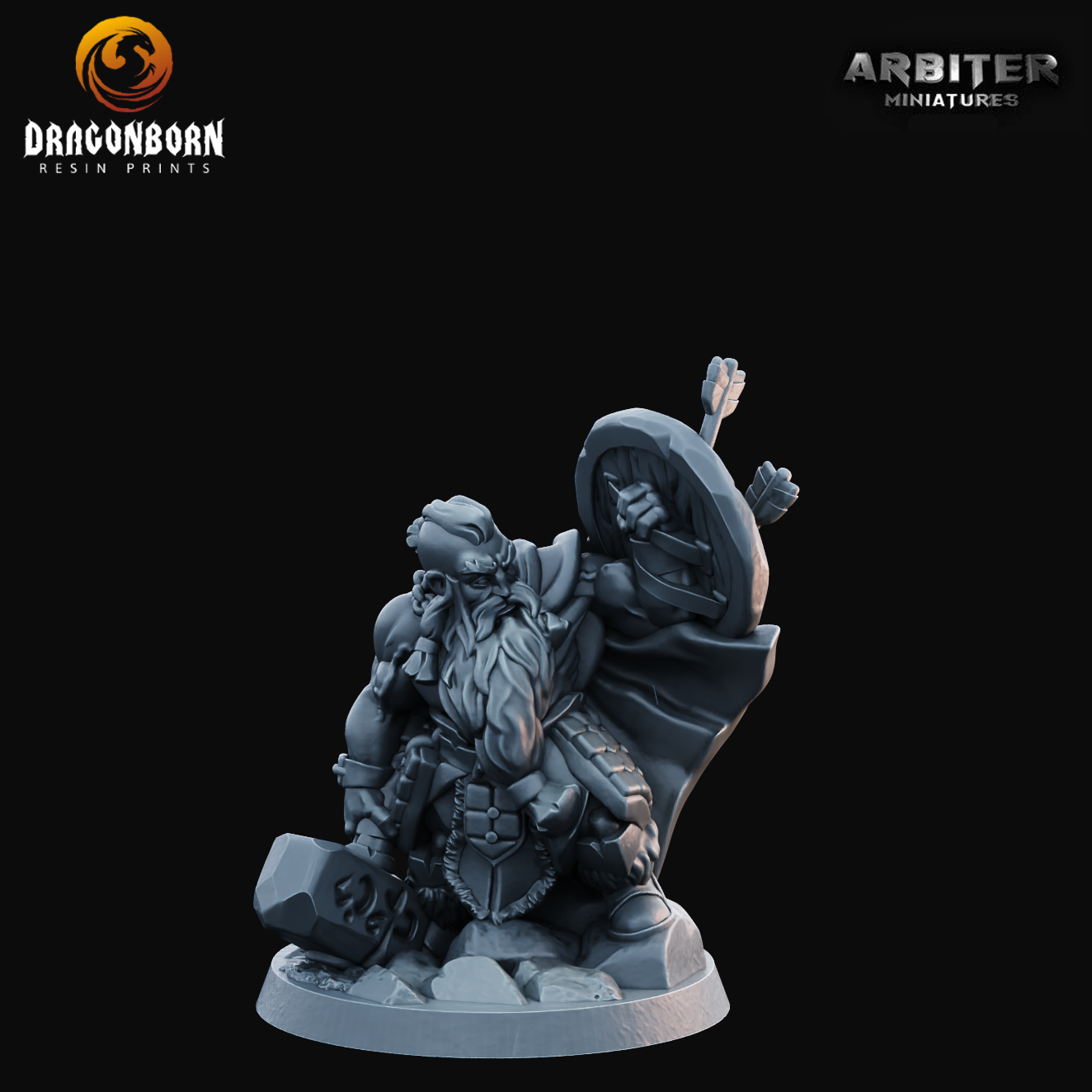 Dwarf Male 1 - DnD RPG Wargaming Miniatures 