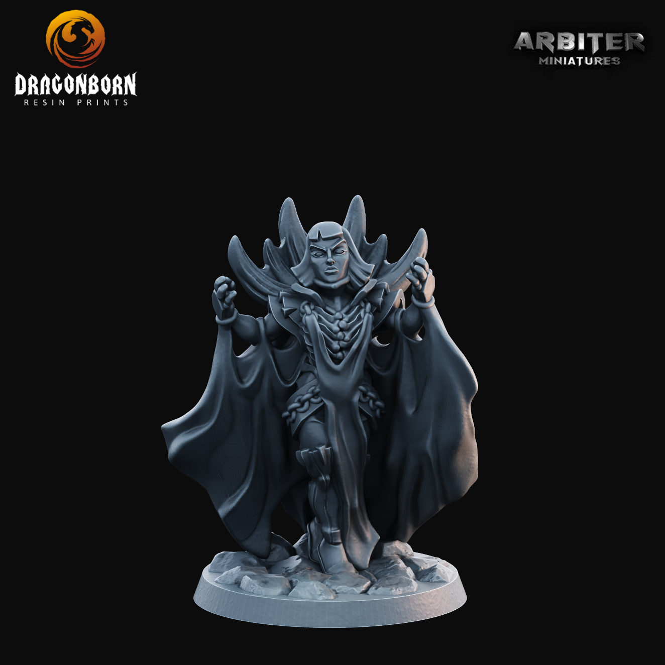 Necromancer Female 2 - DnD RPG Wargaming Miniatures 