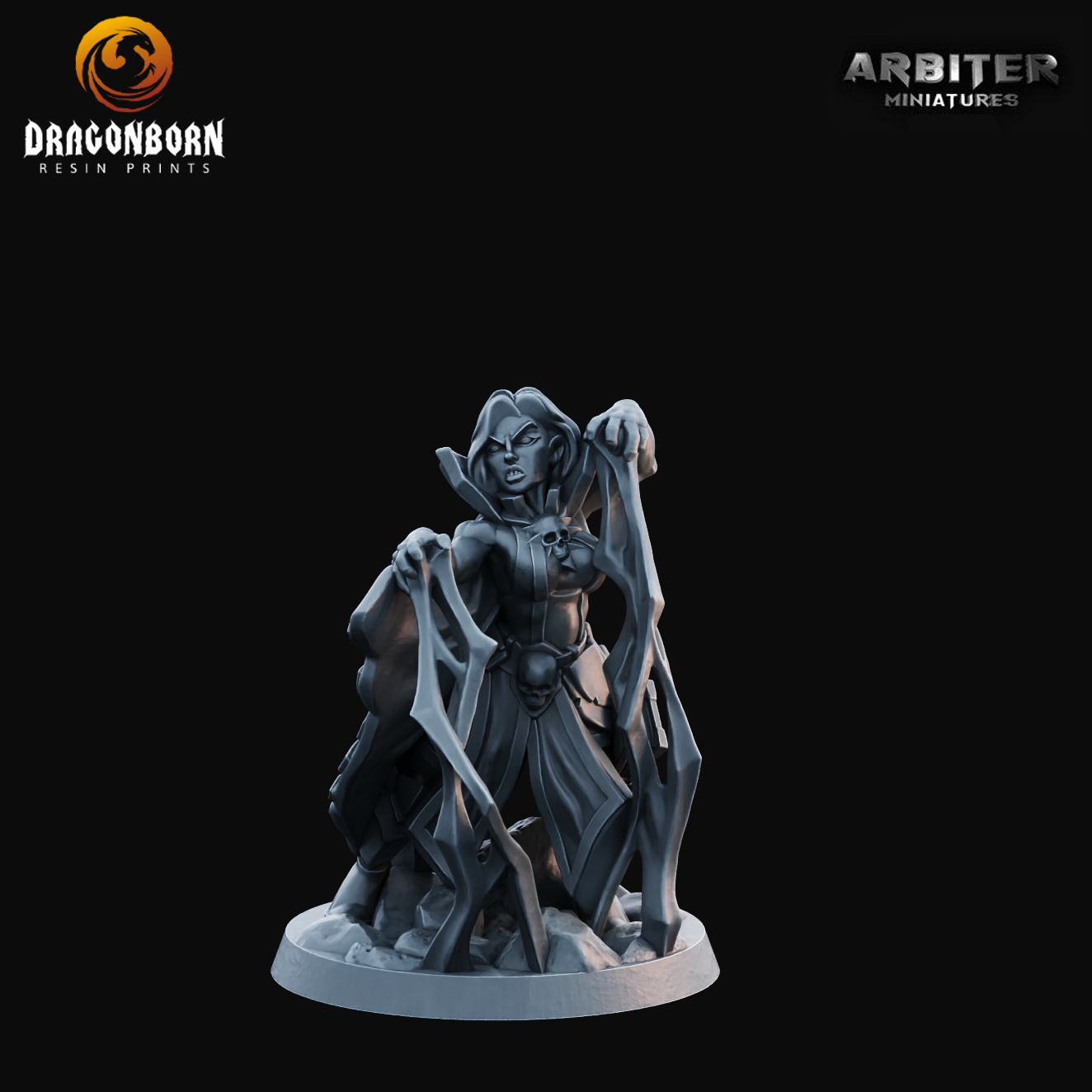 Necromancer Female 1 - DnD RPG Wargaming Miniatures 