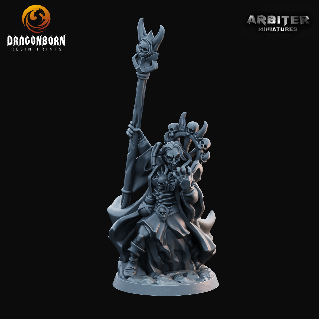 Necromancer Male 1 - DnD RPG Wargaming Miniatures 