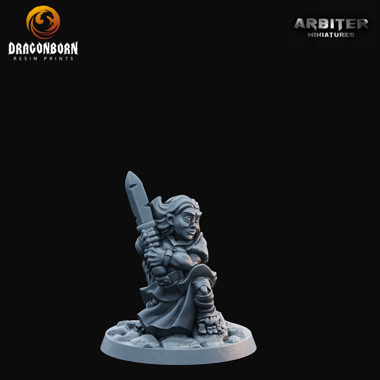 Halfling Female 1 - DnD RPG Wargaming Miniatures 