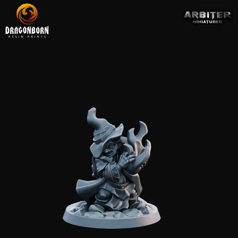Gnome Warlock - DnD RPG Wargaming Miniatures 
