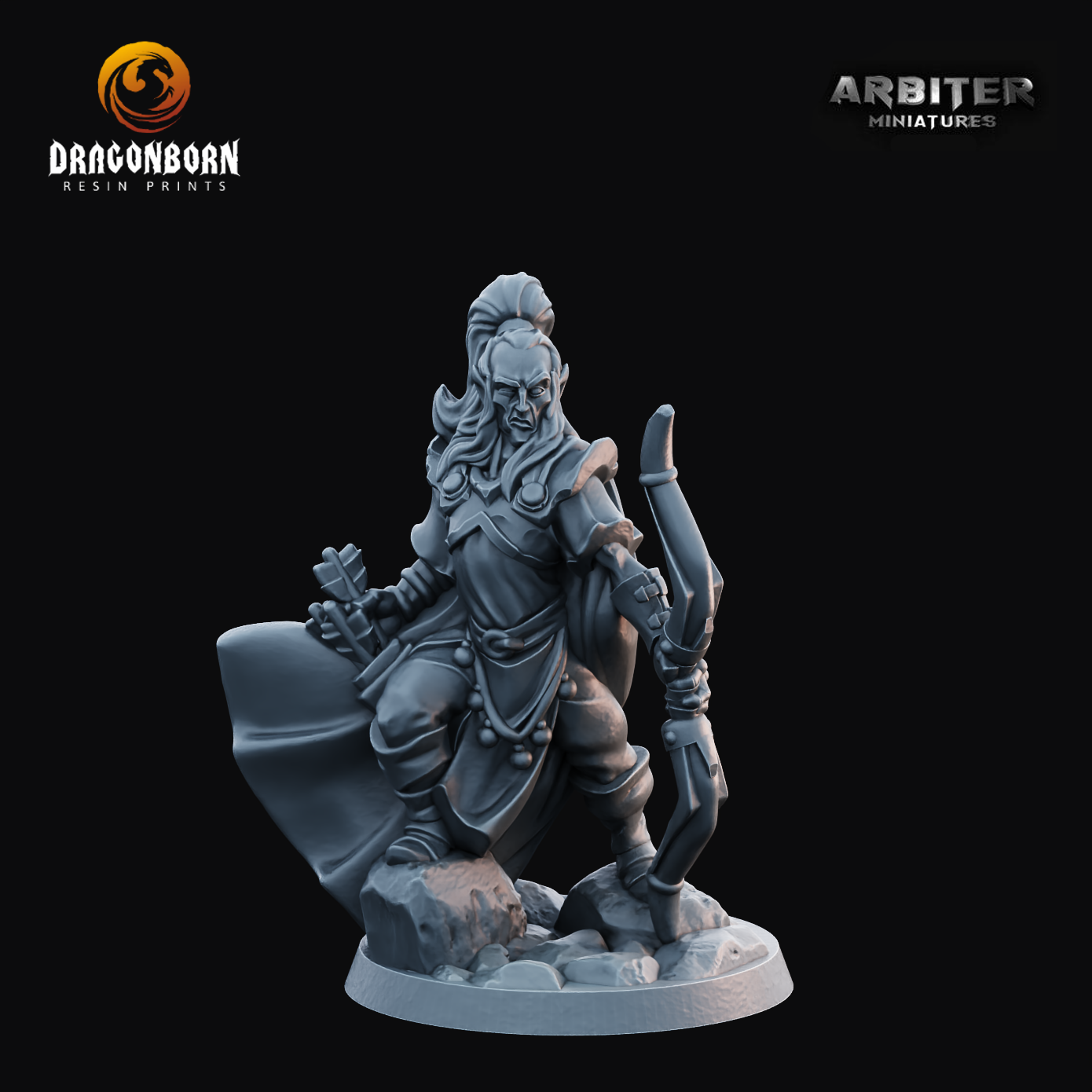 Elven Male Archer - DnD RPG Wargaming Miniatures 