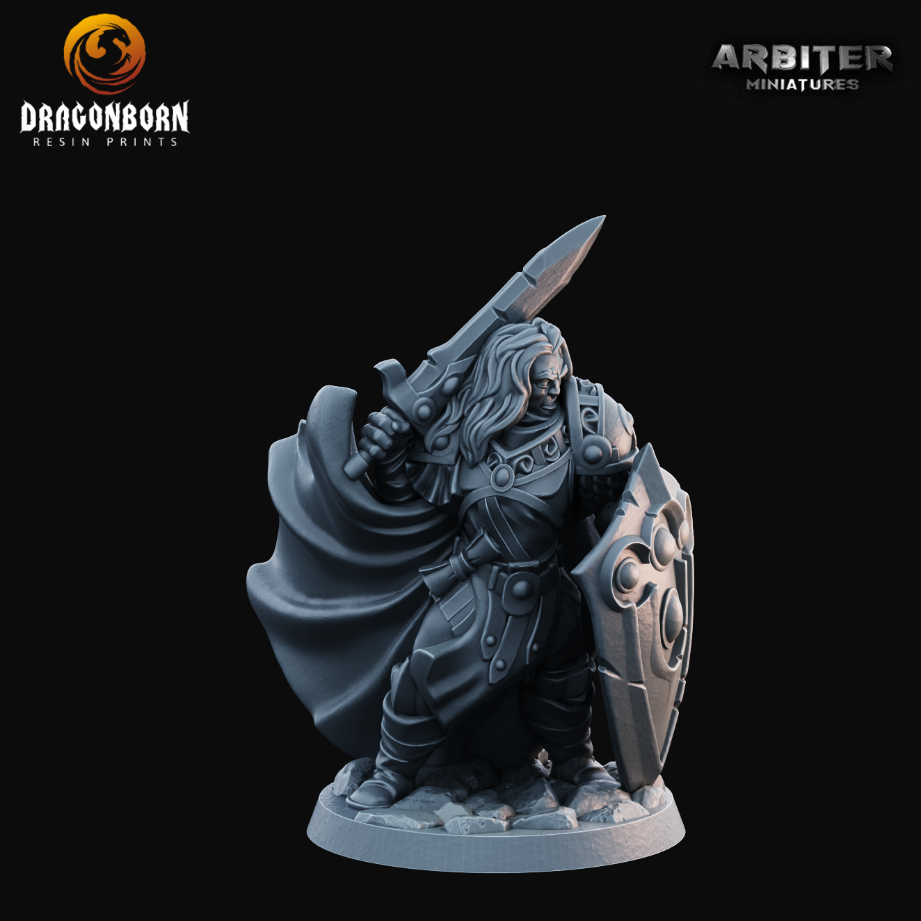 Paladin Male 1 - DnD RPG Wargaming Miniatures 