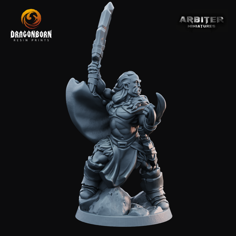 Half-Orc Male 1 - DnD RPG Wargaming Miniatures 