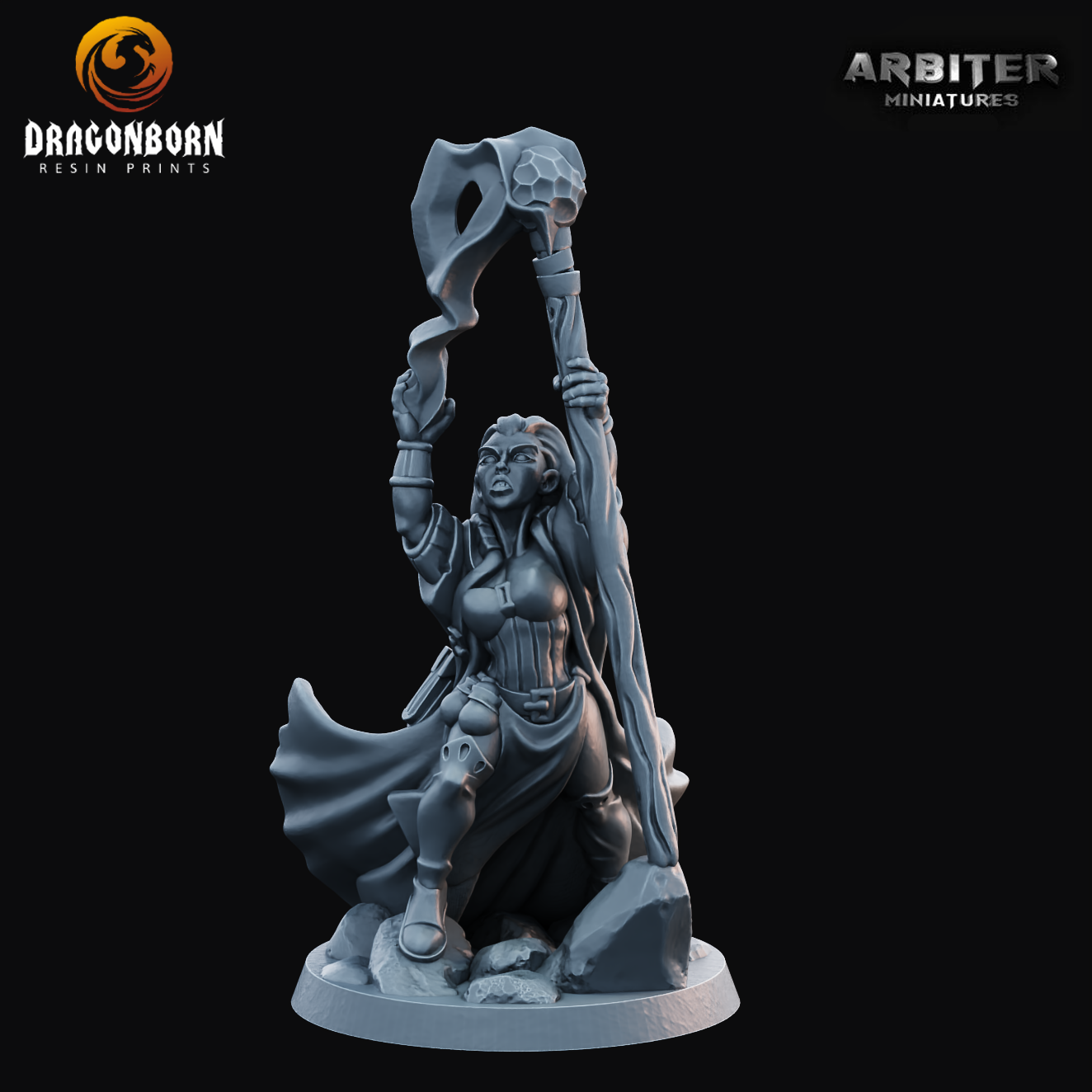 Mage Female 1 - DnD RPG Wargaming Miniatures 