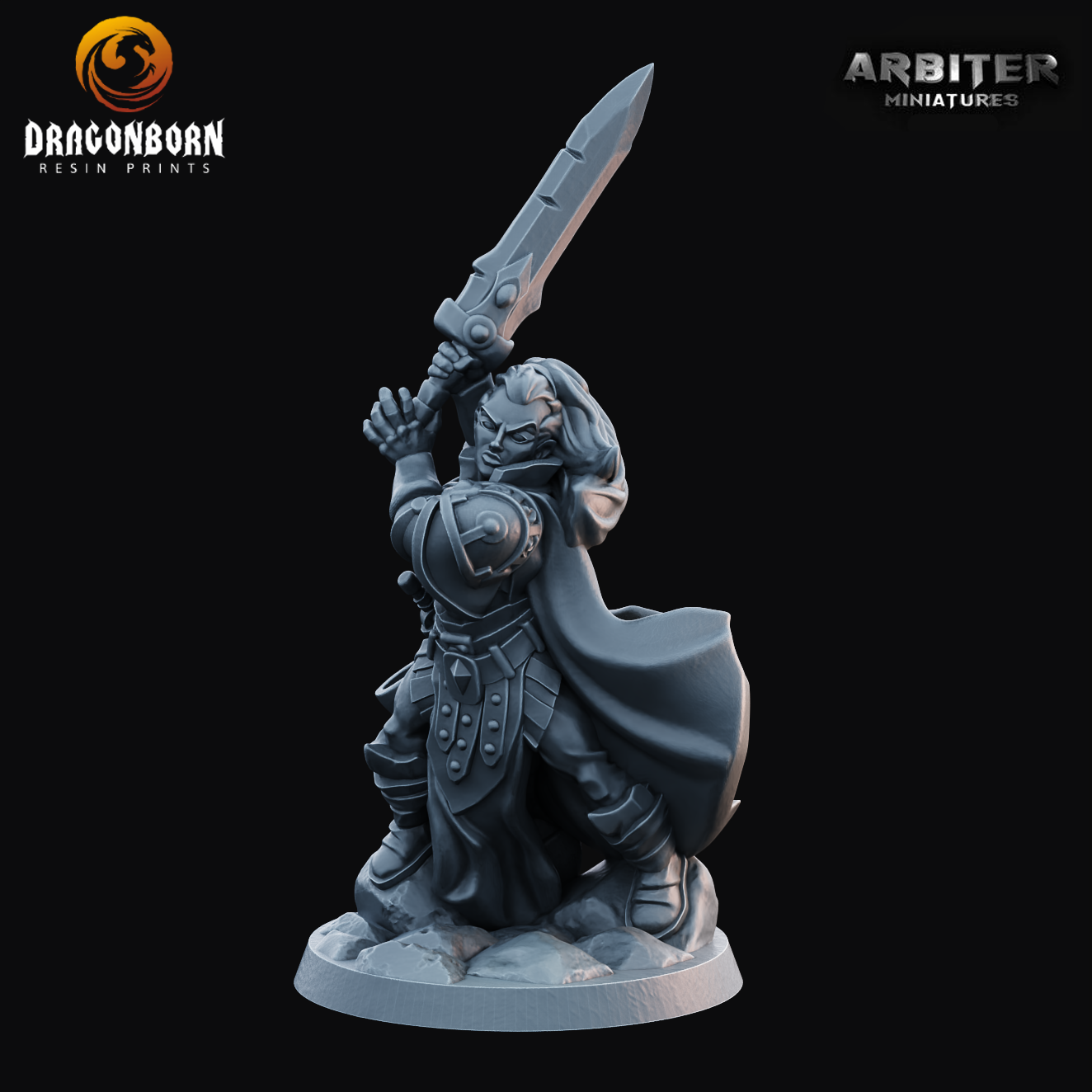Paladin Female 1 - DnD RPG Wargaming Miniatures 