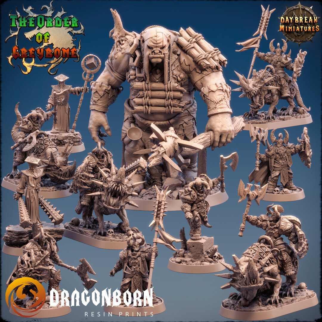 The Order of Greybone Set - Chaos Warriors DnD RPG Wargaming Miniatures