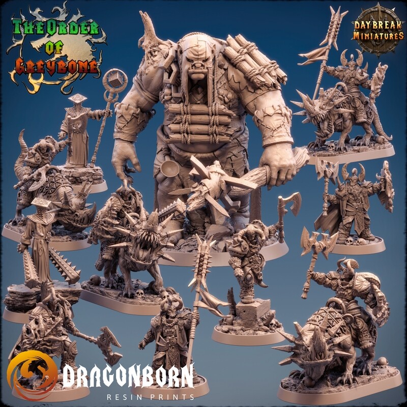 The Order of Greybone Set - Chaos Warriors DnD RPG Wargaming Miniatures