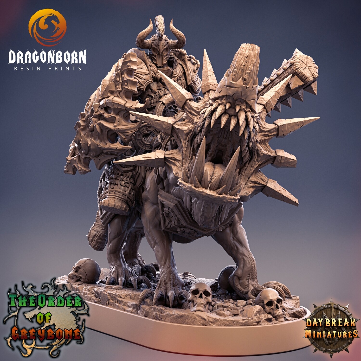 Mattias von Derwent on Horned Wolf - Chaos Warriors DnD RPG Wargaming Miniatures