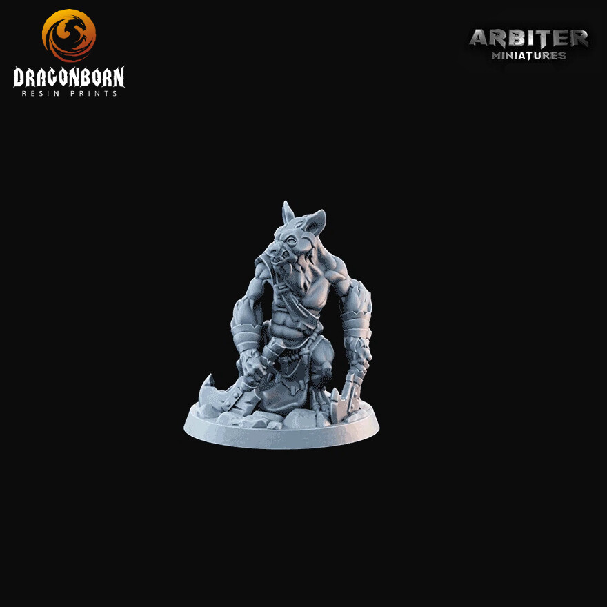 Hyenaman Warrior - DnD RPG Wargaming Miniatures 