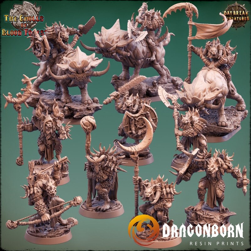The Gnolls of The Blood Forest Set - DnD RPG Wargaming Miniatures