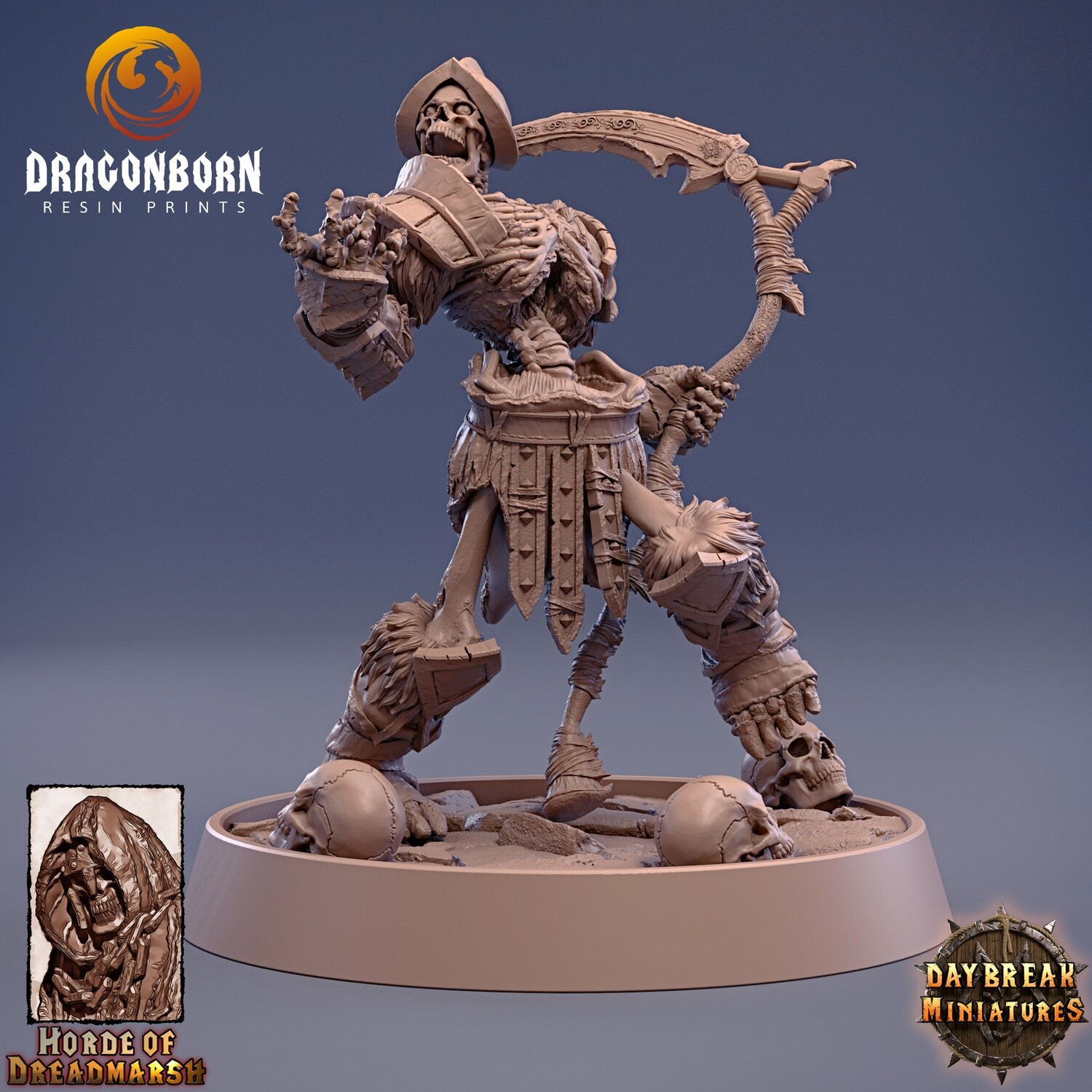 Skeleton Sergeant of the Lesser Hordes - Undeads DnD RPG Wargaming Miniatures
