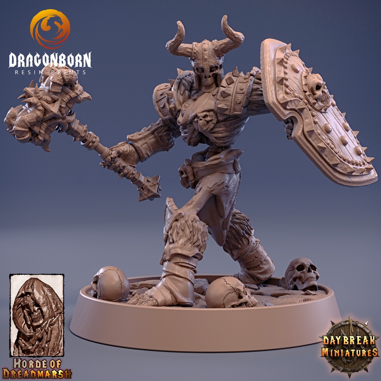 Bone Major of the Great Division - Undeads DnD RPG Wargaming Miniatures
