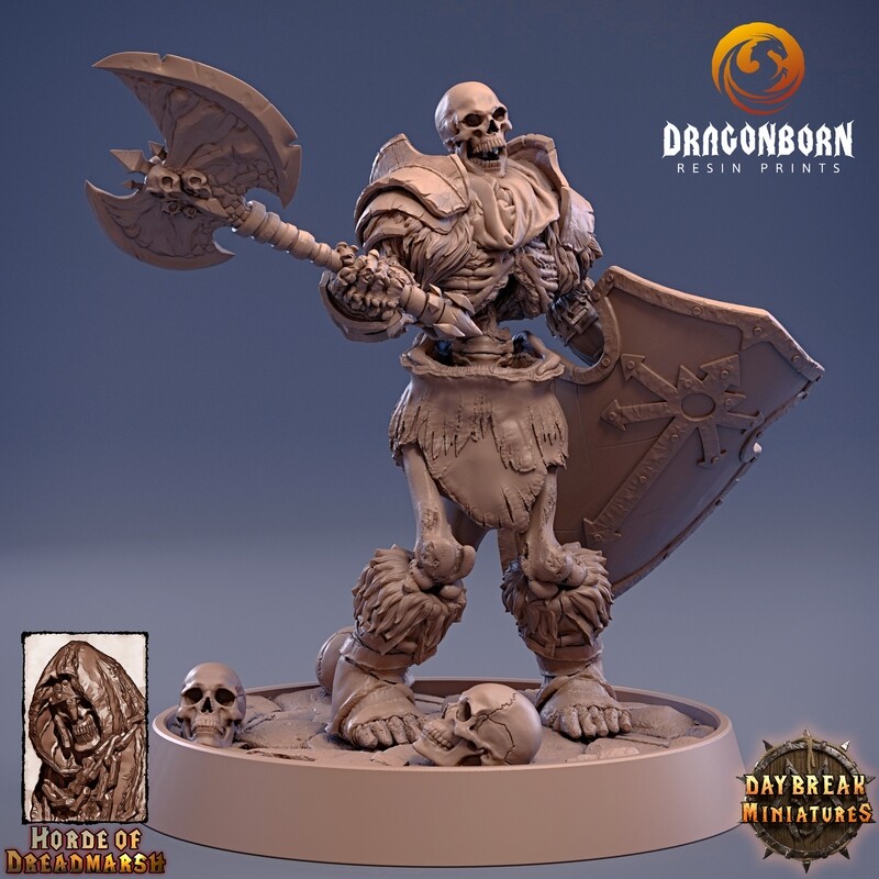 Skeleton Lieutenant of the Pale Guard - Undeads DnD RPG Wargaming Miniatures