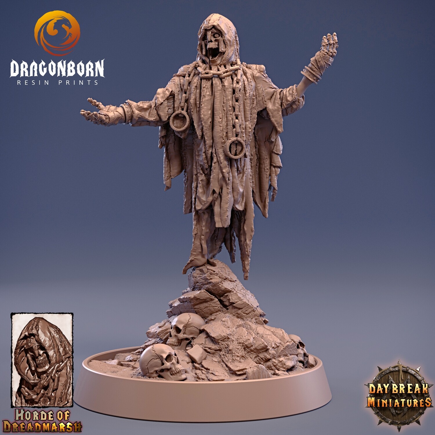 The Hungerpriest of Dreadmarsh - Undeads DnD RPG Wargaming Miniatures