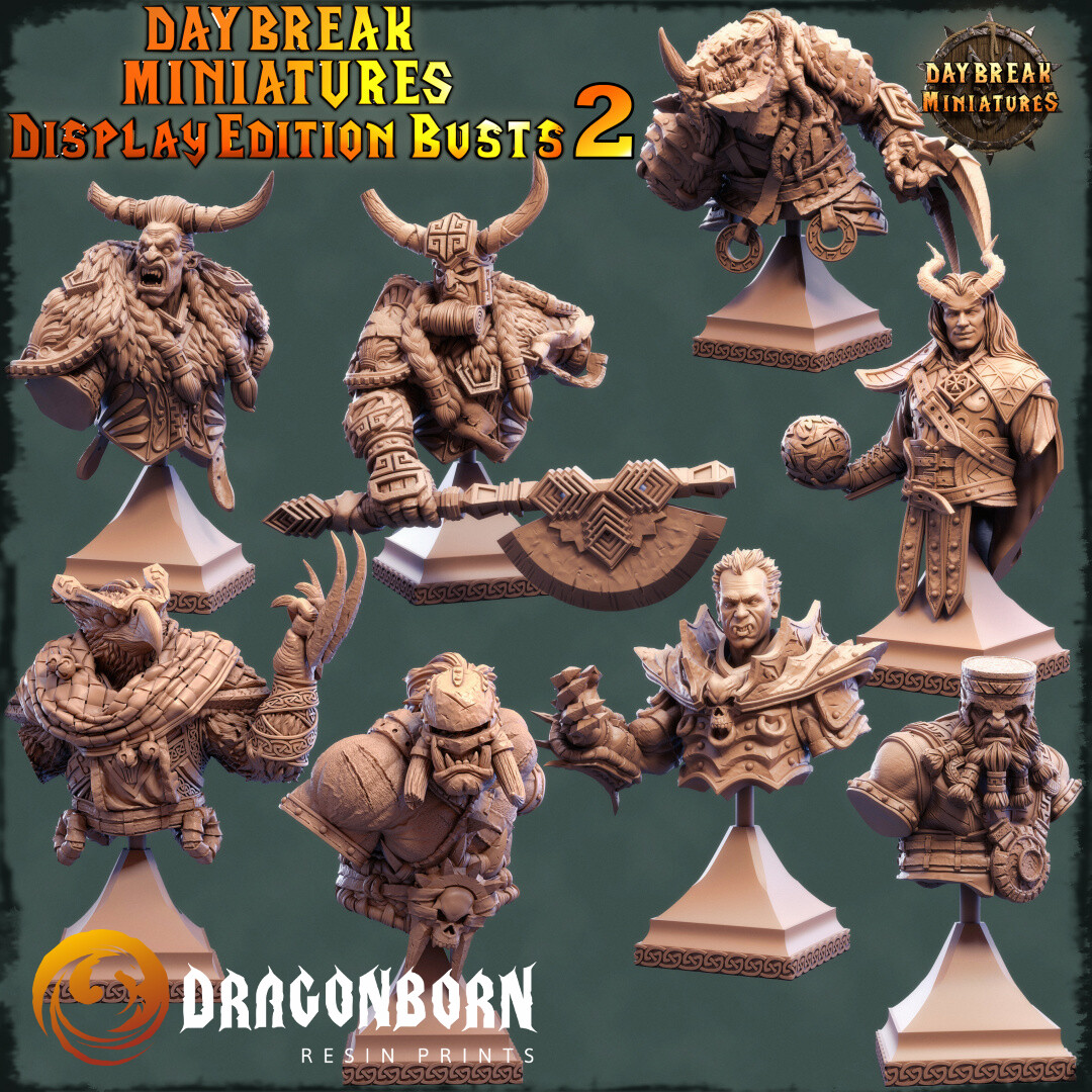 Daybreak Miniatures Display Edition Fantasy Busts Set 2
