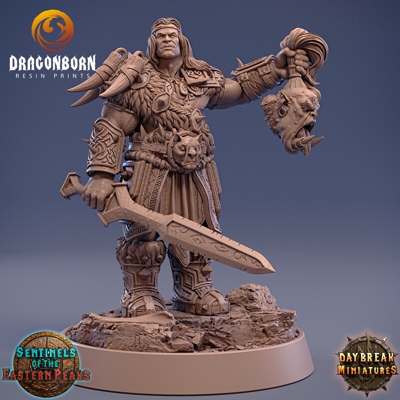 Silas of the Eastern Peaks - Barbarians DnD RPG Wargaming Miniatures
